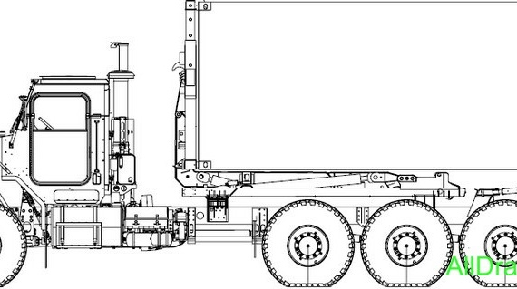Oshkosh LHS 16.5ton 8x8 2006 чертежи (рисунки) грузовика